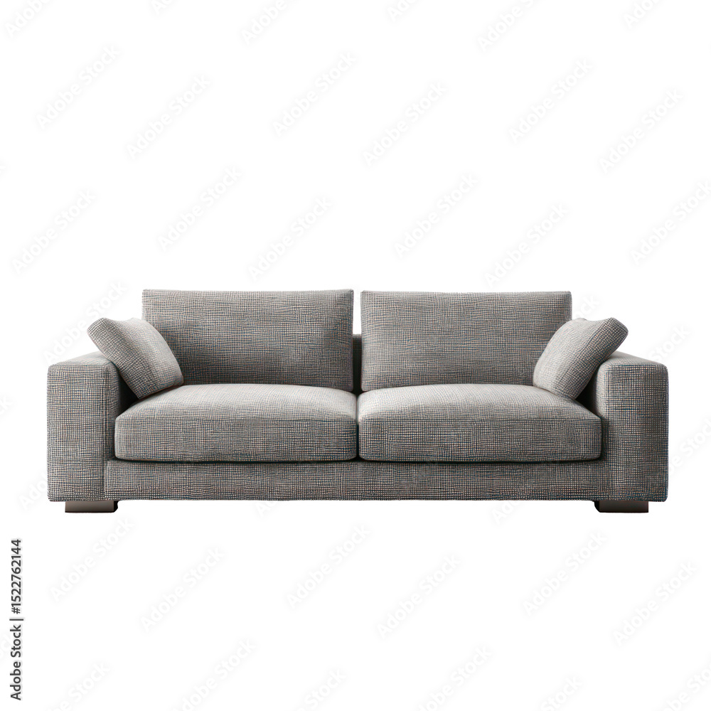 Fototapeta premium grey sofa minimalist transparant background
