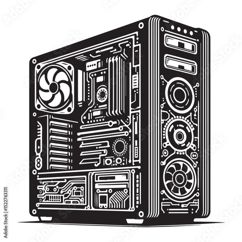 vector illustration of a computer