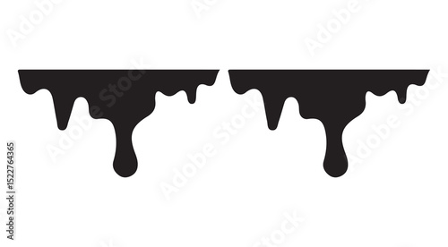 Liquid splash icon. Water drops, flows and waves, black aqua splashes flat vector illustration eps 10