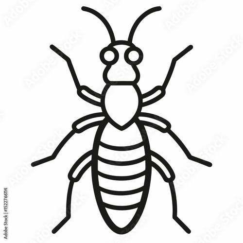 Termites outline icon on white background