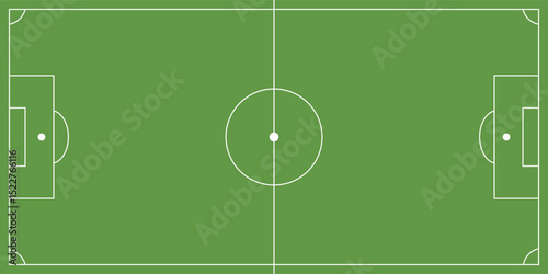 Soccer field in flat style. Football stadium vector illustration on isolated background. Sport plan sign business concept.