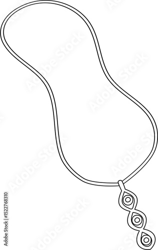 women's necklace coloring page
