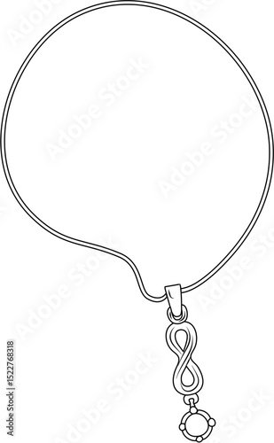 women's necklace coloring page