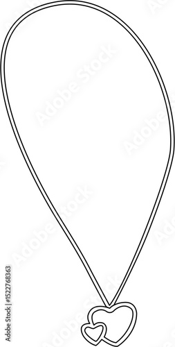 women's necklace coloring page