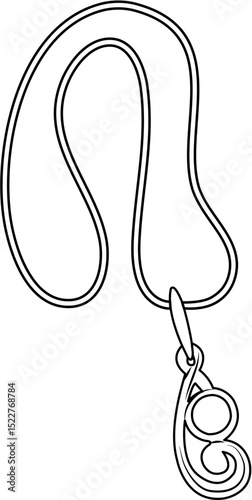 women's necklace coloring page