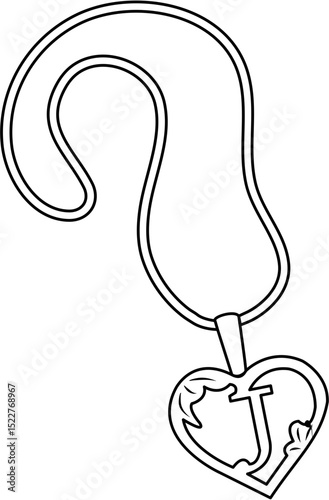 women's necklace coloring page