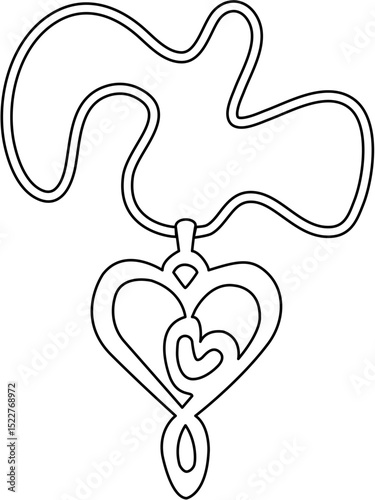 women's necklace coloring page