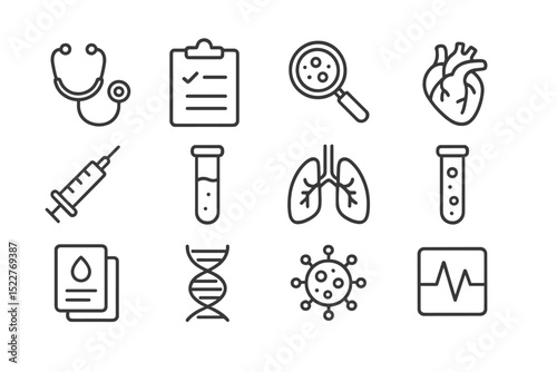 medical icons set