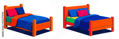 red and blue chairs