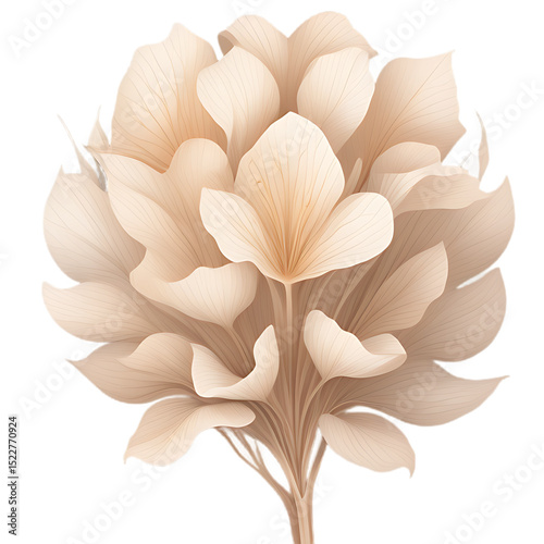 Creamy flower petals bouquet blossom botanical art