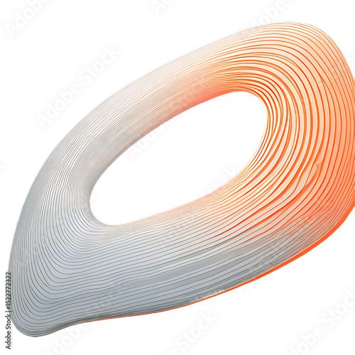 Abstract structure of sliced layers with color gradient