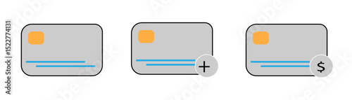 a vector illustration Digital Payment Process Icon Set