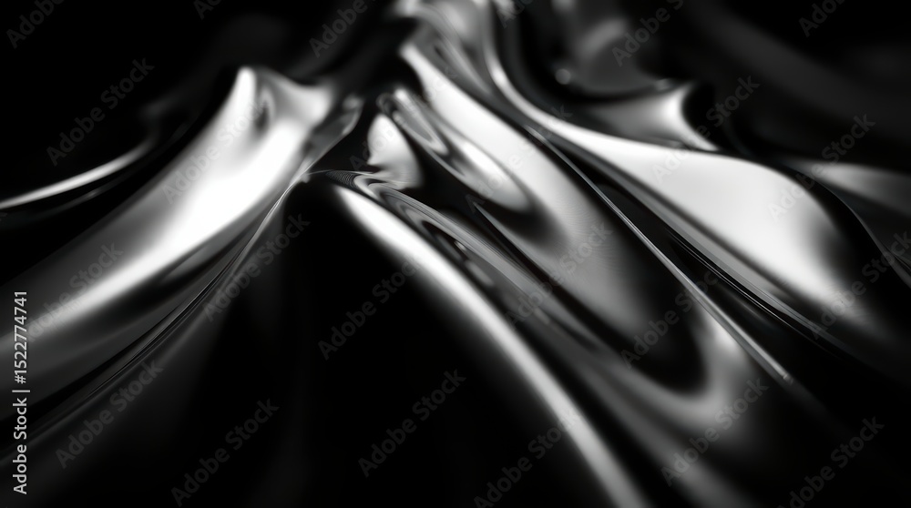 Fototapeta premium Abstract Flowing Metallic Texture