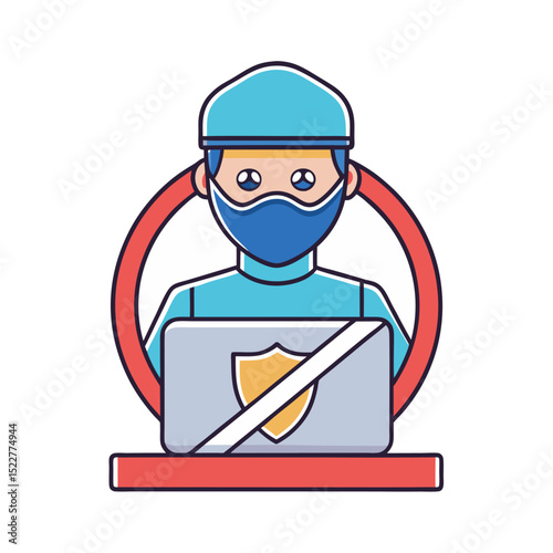 Cybersecurity Expert Digital Fraud Prevention Icon