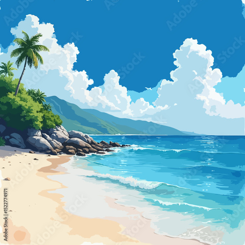 tropical paradise beach landscape
