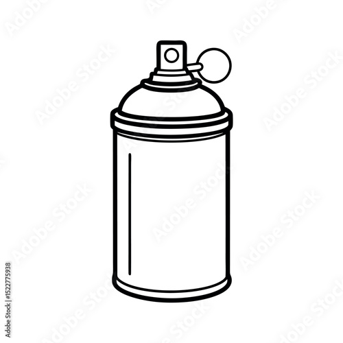 Outline of Spray Can Line Art Vector Design