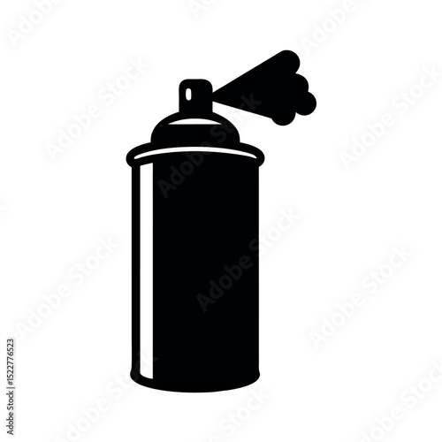 Spray Can Black Vector Silhouette Design