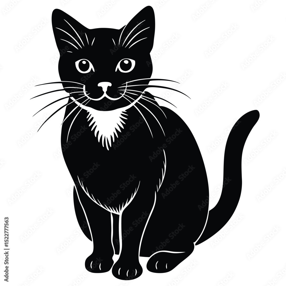 Obraz premium cat vector sihouette