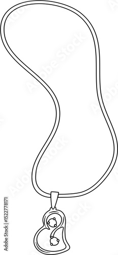 women's necklace coloring page