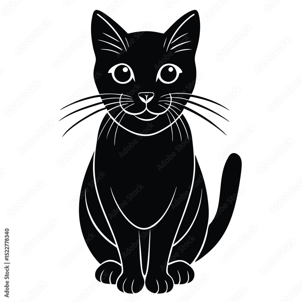 Obraz premium cat vector sihouette