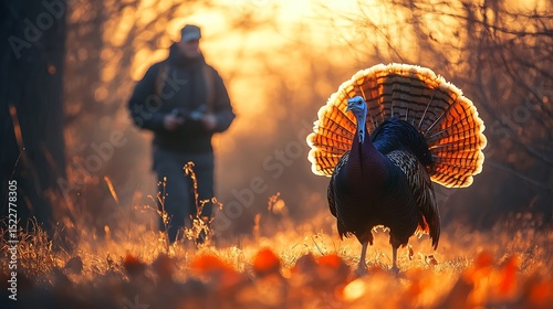 Hunter checking bowstring before beginning bird, nature, animal, wildlife
