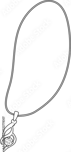 women's necklace coloring page