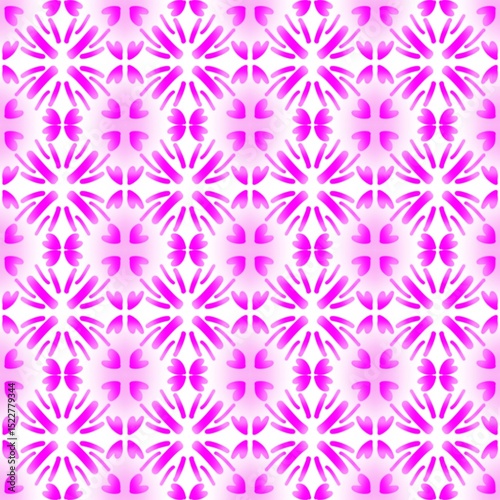 Seamless pattern with pink flowers