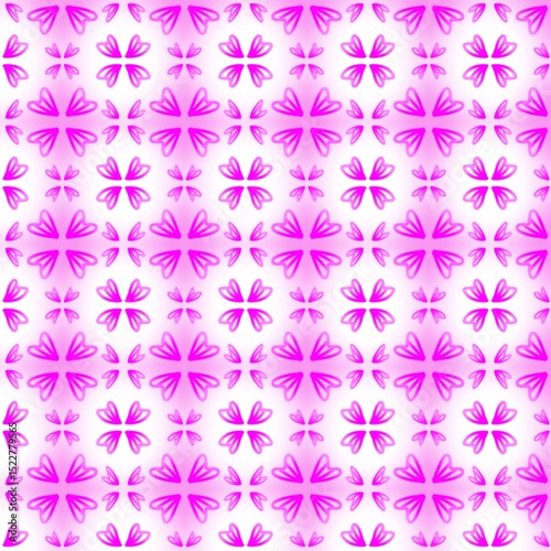 Seamless pattern with pink flowers