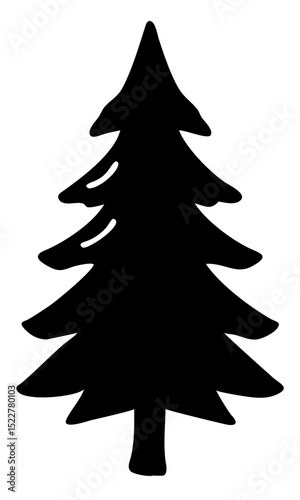 Tree and forest silhouettes vector. trees and wilderness elements illustration on transparent background