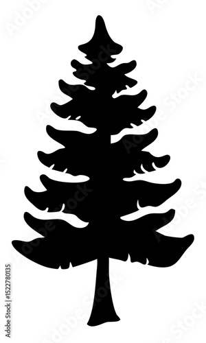 Tree and forest silhouettes vector. trees and wilderness elements illustration on transparent background
