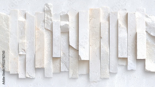 White and Beige Stone Blocks Minimalist Wall Texture
