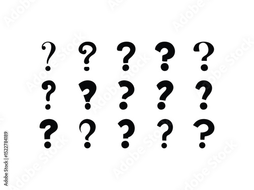 Question Mark Icon Collection. Flat Minimalist Vector Design