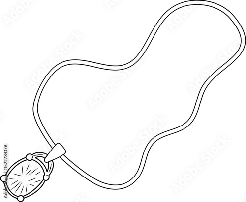 women's necklace coloring page