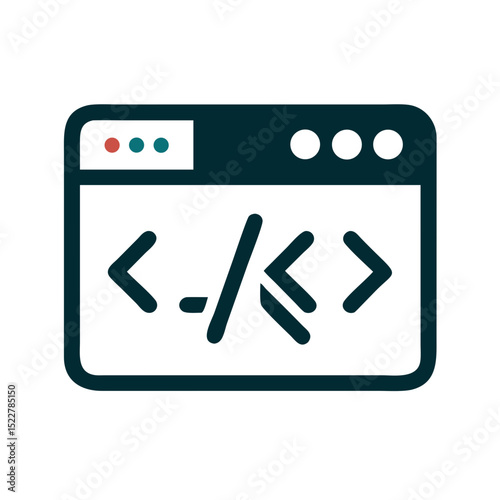 Code editor interface with HTML tags and minimalist design  