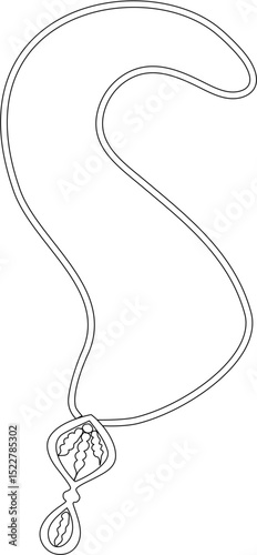 women's necklace coloring page