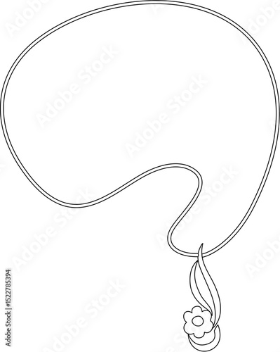 women's necklace coloring page