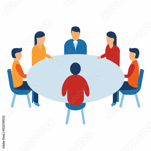 business team meeting with leader