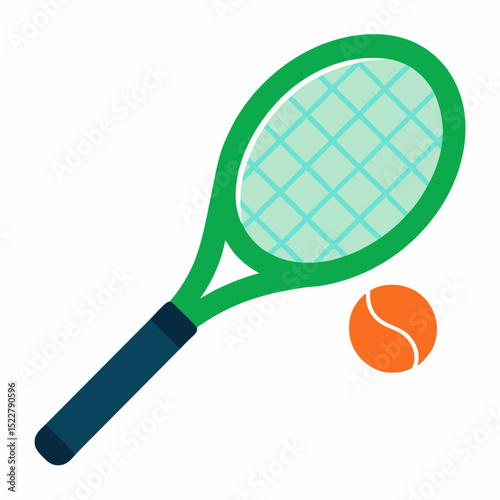 tennis racket with ball