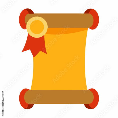old scroll with red ribbon