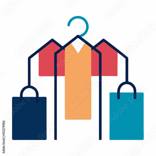 set of colorful shopping bags