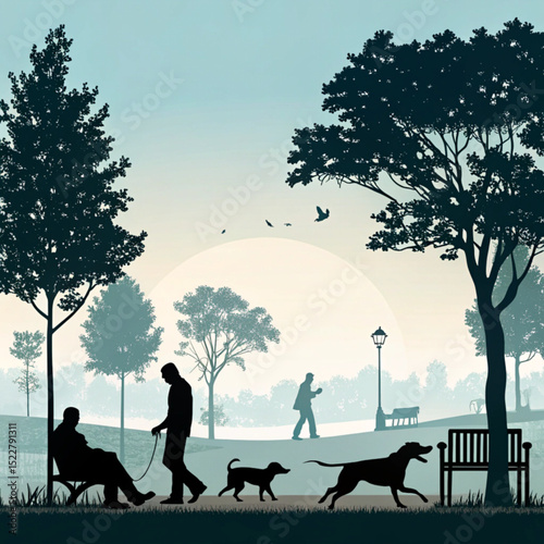 Dog park fun | day at the park with my furry friends | Man's best friend at the park | Dog Park Adventures | Dog Days | Silhouette Park