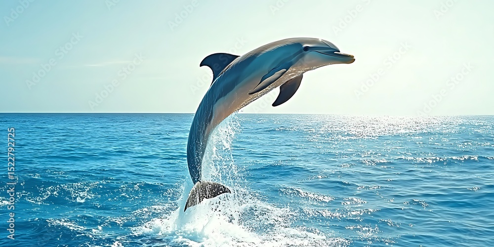Fototapeta premium Dolphin Leaping: Ocean Majesty