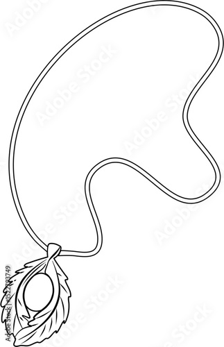 women's necklace coloring page