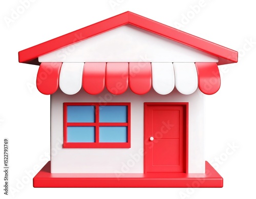 Cartoon shop icon