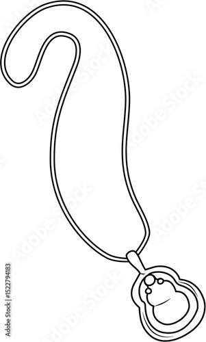 women's necklace coloring page
