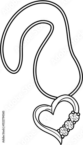 women's necklace coloring page