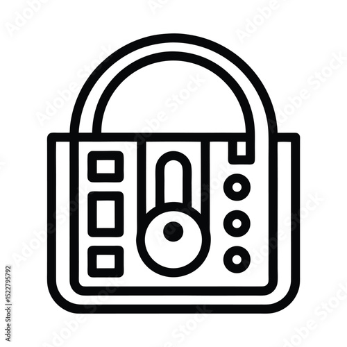 Access Control Icon Outline Vector Illustration