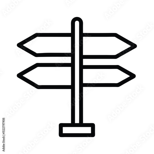 Directions Icon Outline Vector Illustration