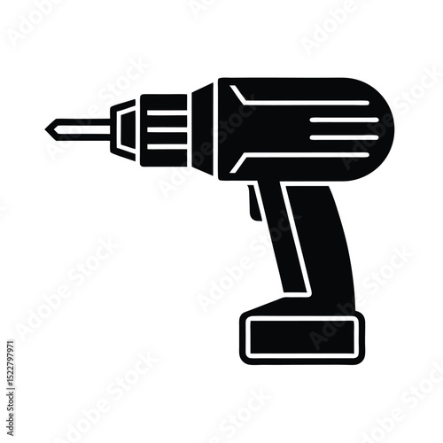 Drill Icon Outline Vector Illustration