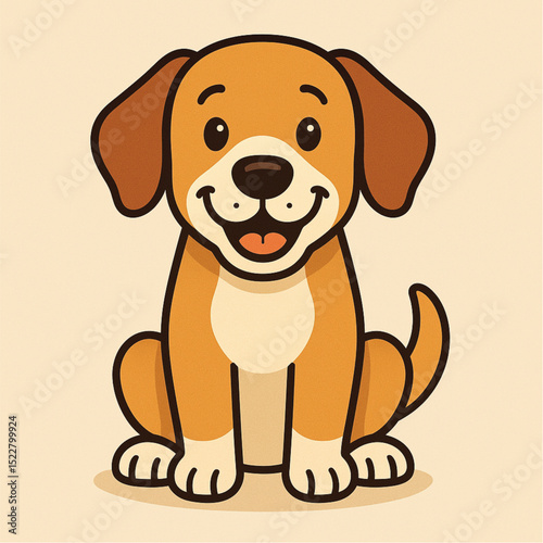 dog, animal, cartoon, puppy, cute, pet, vector, 